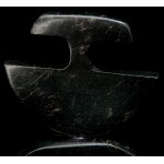couteau pierre noire  sculptée ulu  