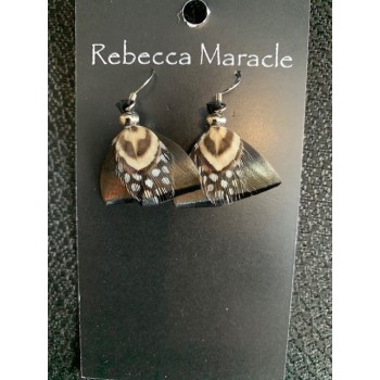 Boucles d'oreilles plumes de faisan